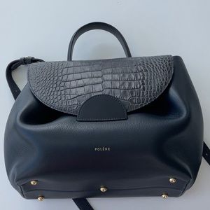 Numero Un Trio Blue Croc Polène Handbag